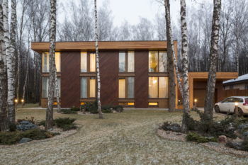 House in Birch Forest by Aleksandr Zhidkov