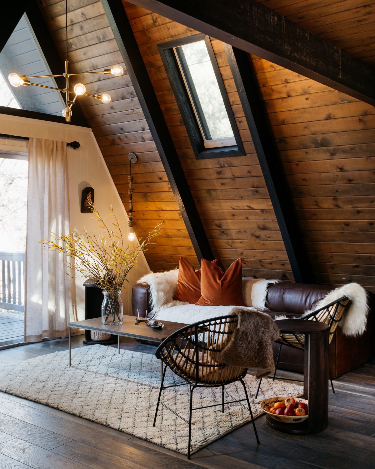 Courtney Poulos’ Eclectic A-Frame House