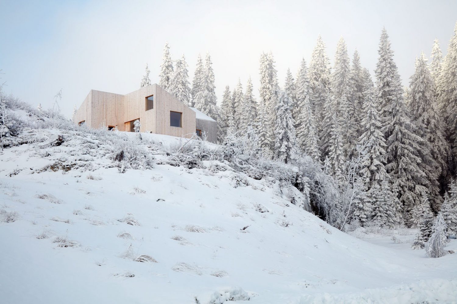 Mylla Hytte | Pine-Clad Cabin by Mork Ulnes Architects