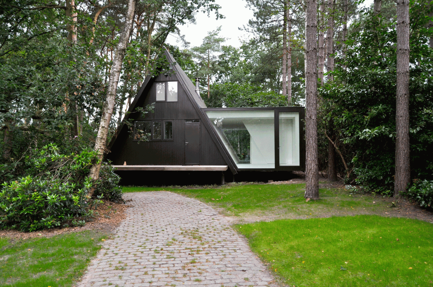Black A-Frame House Renovation and Extension by dmvA