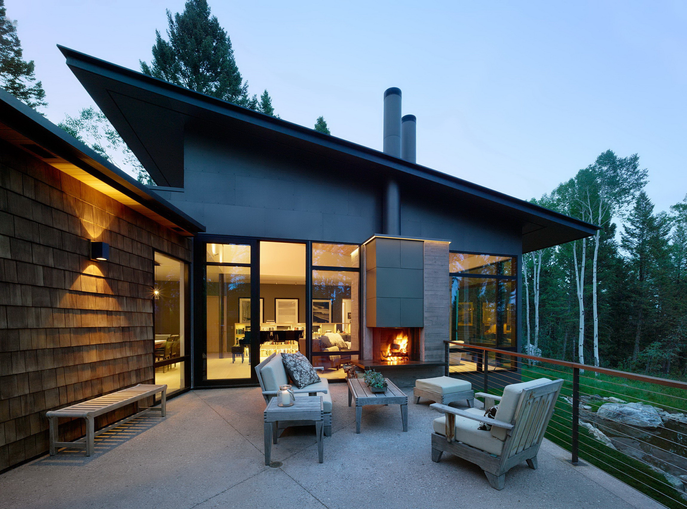 Fish Creek Compound with a Guest House by Carney Logan Burke