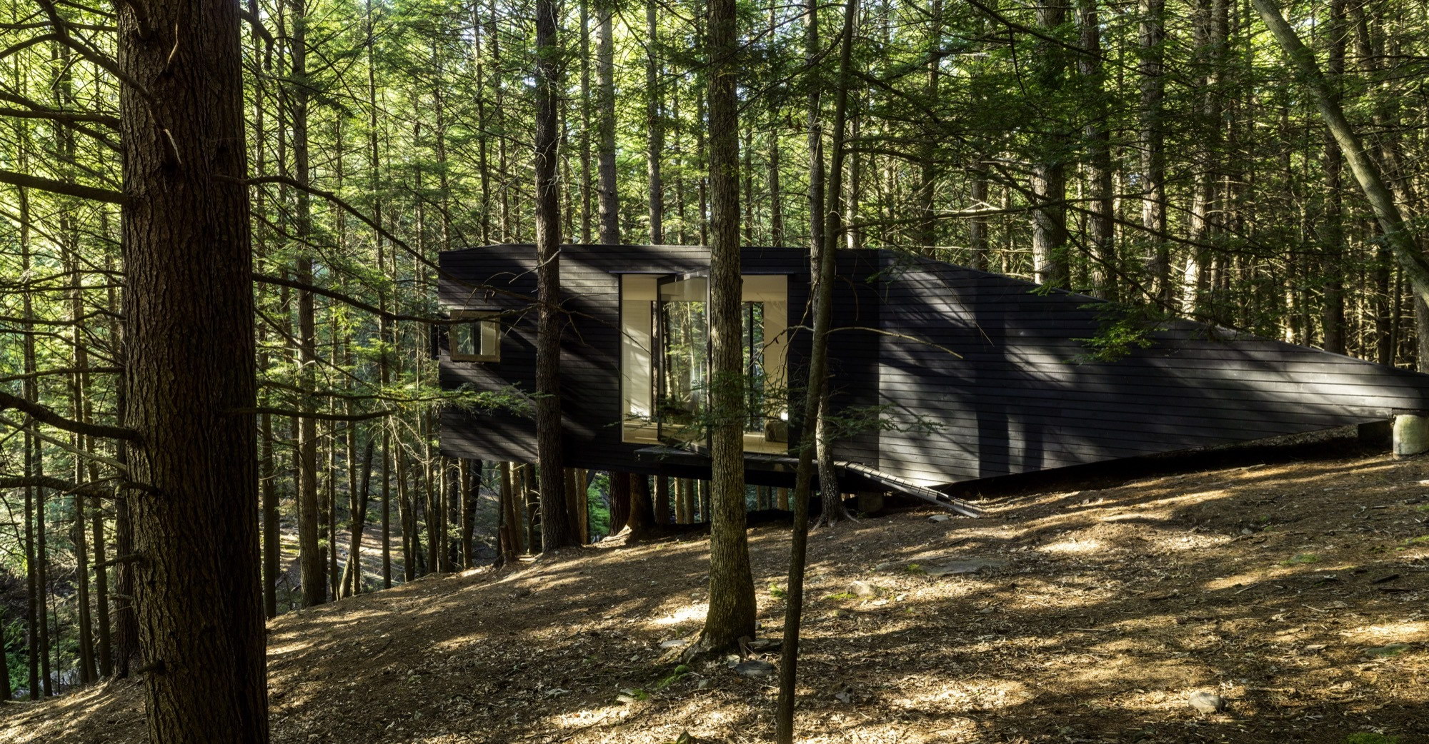Half-Tree House | One-Room Cabin by Jacobschang Architecture