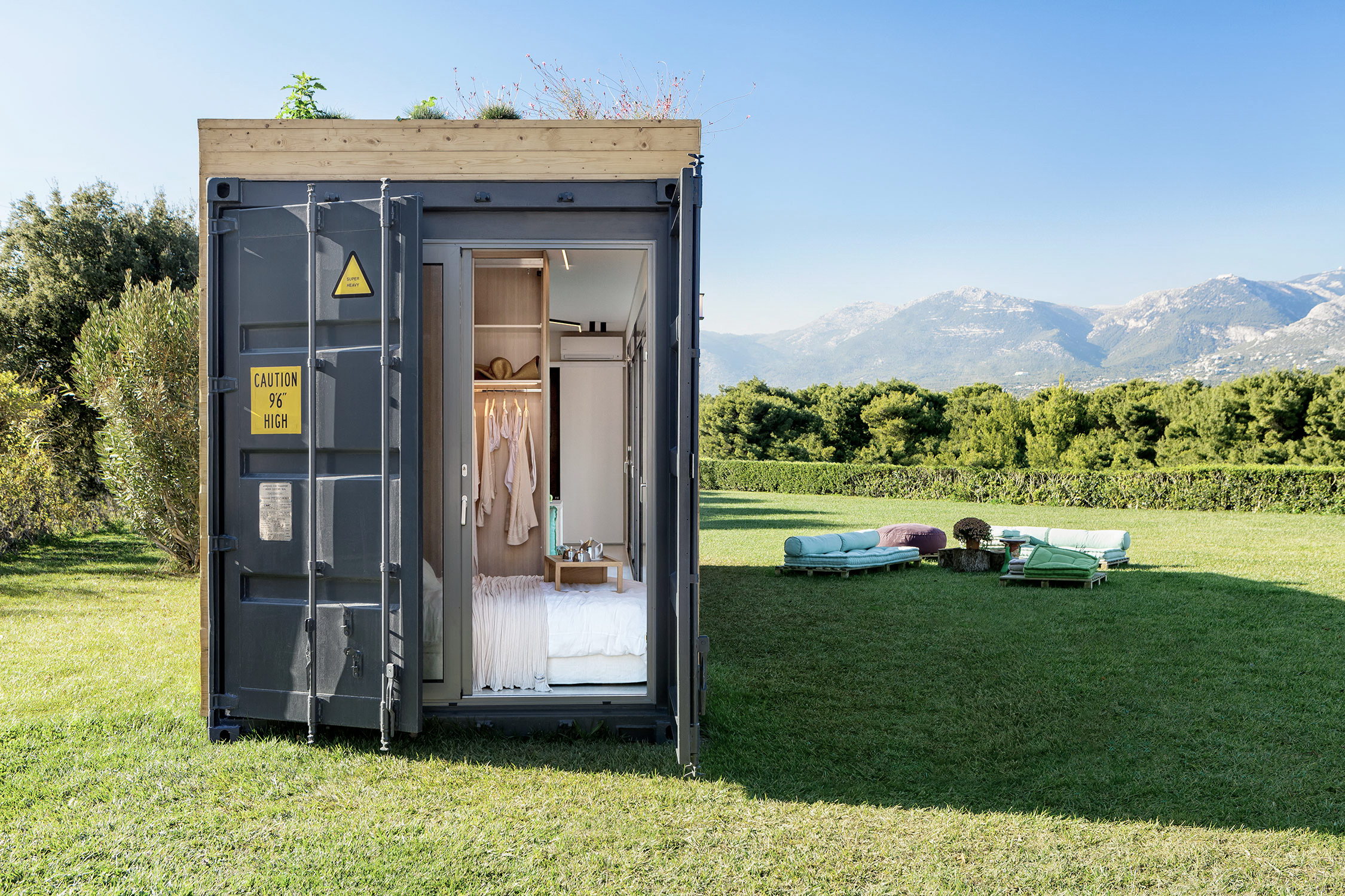 Shipping Container House Prototype by Cocoon Modules & Coco-Mat