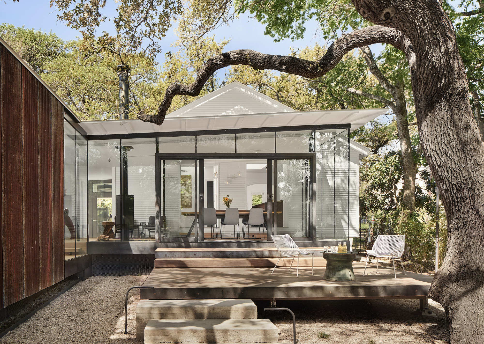 LeanToo – Corrugated Metal Addition to an Austin Cottage