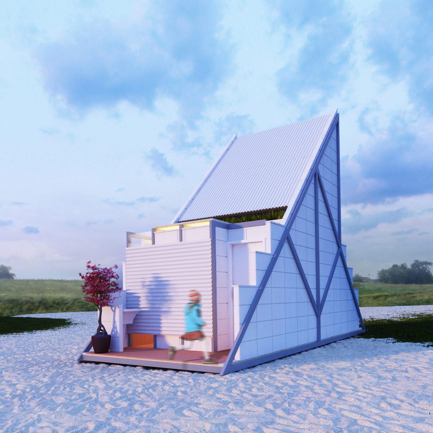 Triangular Micro House by Felipe Campolina