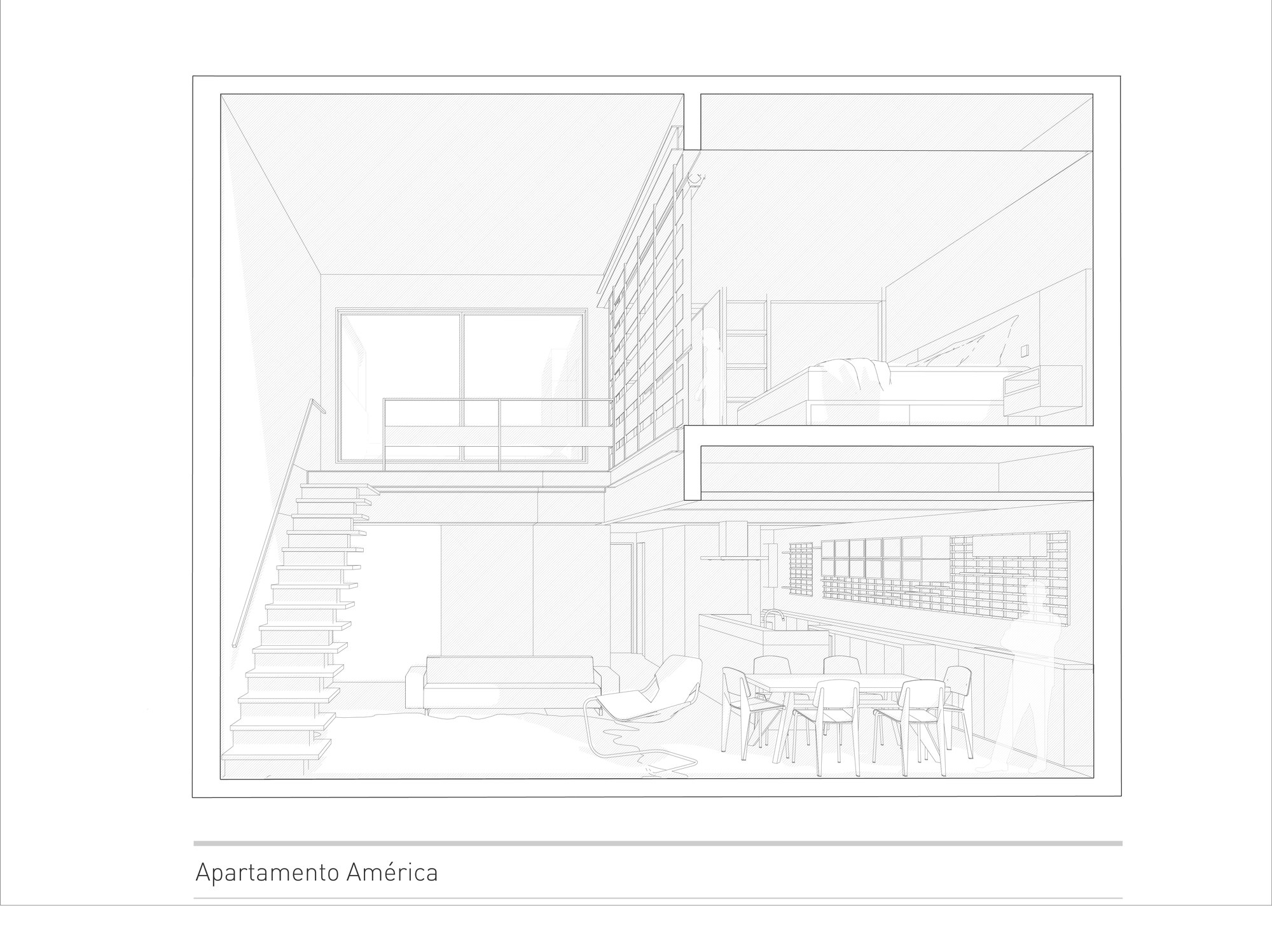 America Apartment by 0E1 Arquitetos