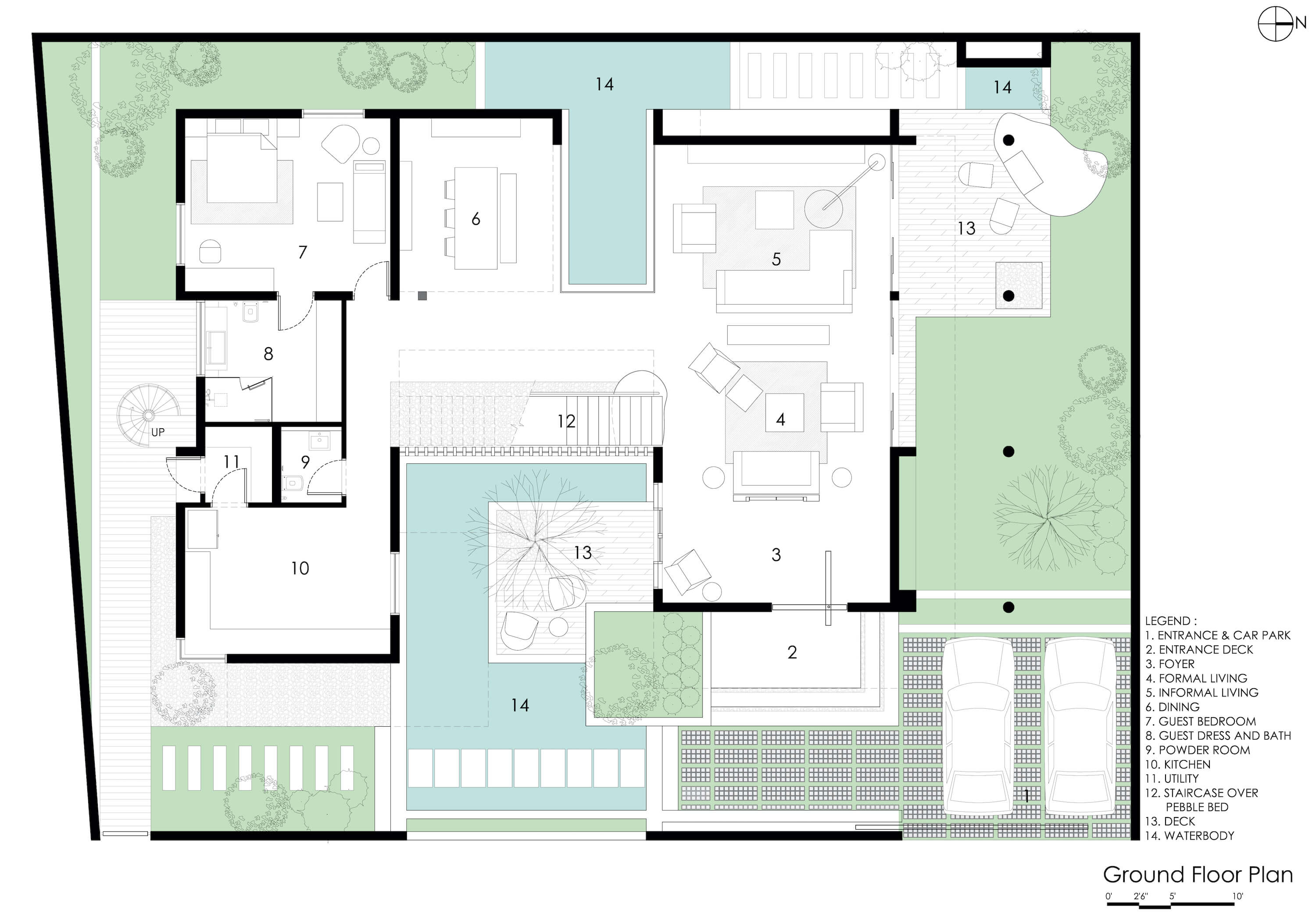 Courtyard House by Abin Design Studio