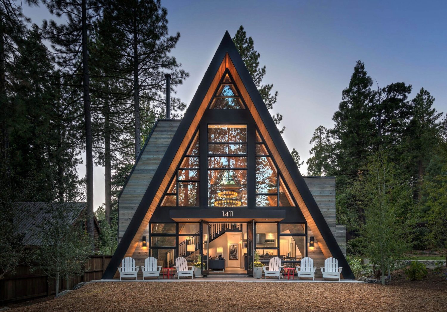 Mountain-Style A-Frame Cabin by Todd Gordon Mather Architect