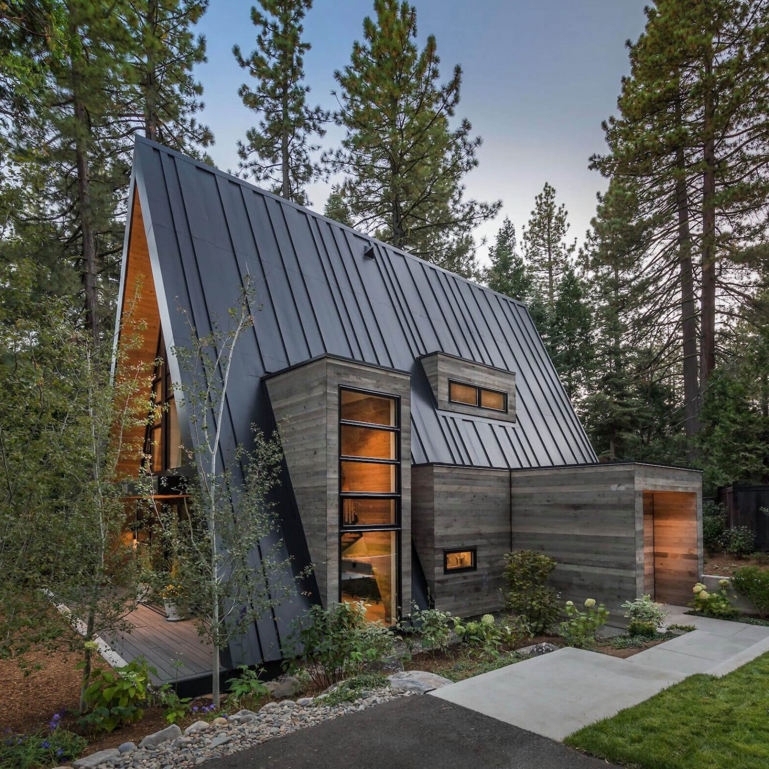 Mountain-Style A-Frame Cabin by Todd Gordon Mather Architect